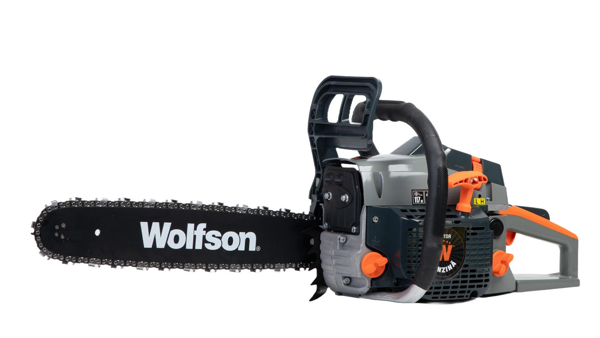 Drujba pe benzina WOLFSON STX-580, 2.6CP, 52CC, 2 lame + 2 lanturi + ulei ungere lant L150, toporisca Wolfson 600g, 2, atomico.ro