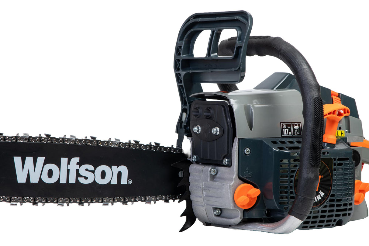 Drujba pe benzina WOLFSON STX-580, 2.6CP, 52CC, 2 lame + 2 lanturi Cadou Ochelari + Manusi + 3 Ulei 0.1L, 5, atomico.ro