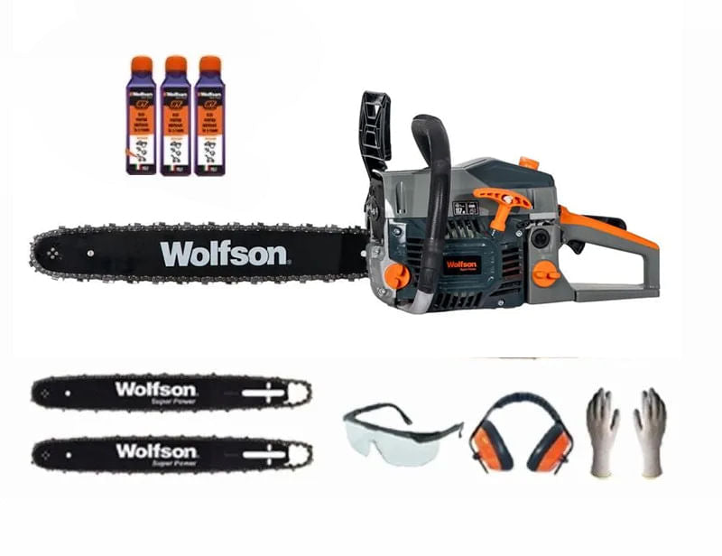 Drujba pe benzina WOLFSON STX-620, 3.5CP, 58CC Cadou Ochelari + Manusi + Casti + 3 Ulei 0.1L, 1, atomico.ro