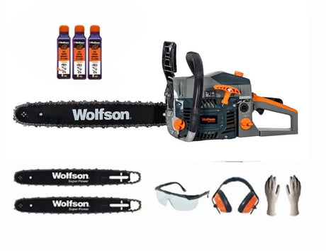 Magazin de bricolaj cu scule, utilaje, unelte si accesorii pentru casa, gradina si ferma - Atomico, Drujba pe benzina WOLFSON STX-620, 3.5CP, 58CC Cadou Ochelari + Manusi + Casti + 3 Ulei 0.1L, 1, atomico.ro