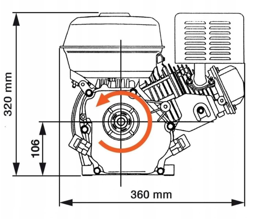 Motor benzina WOLFSON GTX-200, 7 CP, 4 Timpi OHV 170F, ax cu pana 20mm, fulie dubla inclusa, 5, atomico.ro