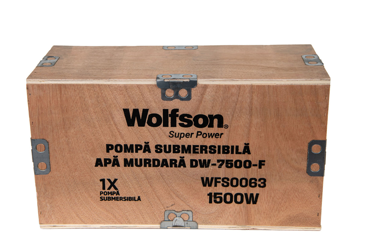 Pompa submersibila apa murdara Wolfson DW-7500-F, 1500W, debit maxim 10000 l/h - Resigilat, 5, atomico.ro