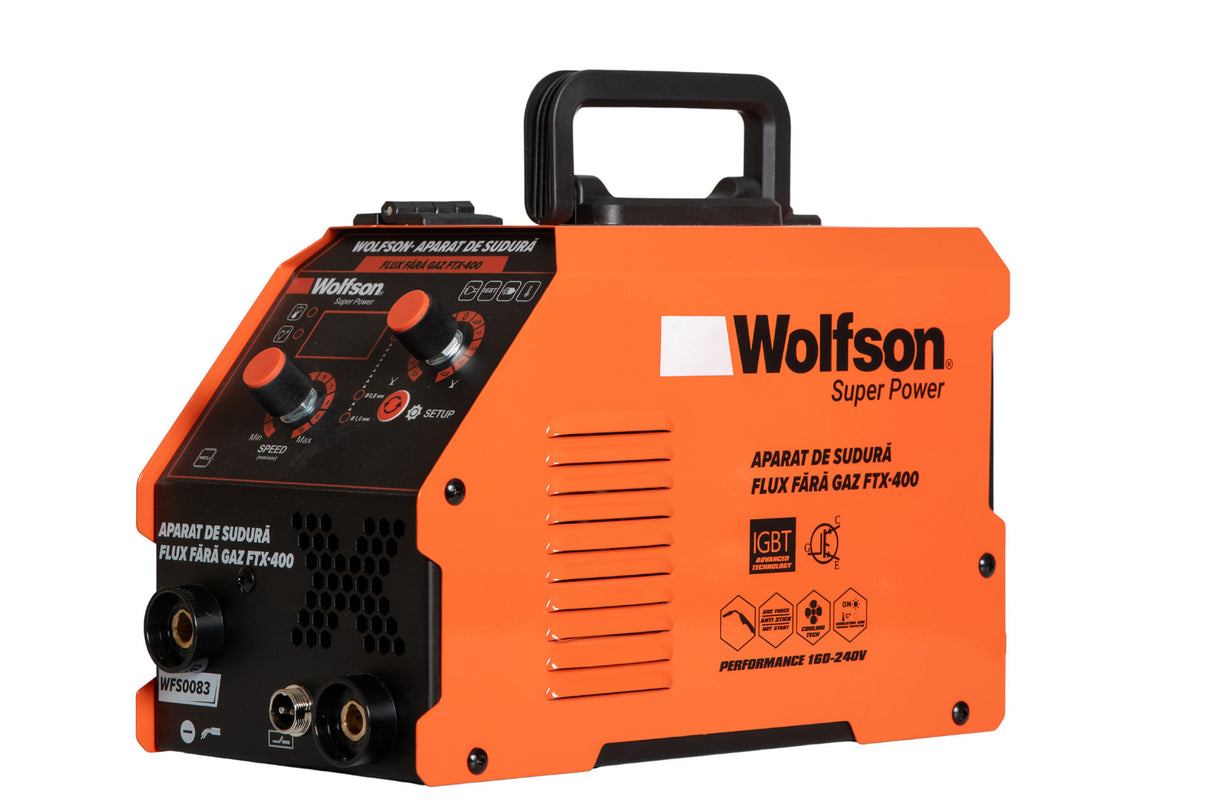 Aparat de sudura Wolfson FTX-400, flux fara gaz MIG, MMA, 2, atomico.ro