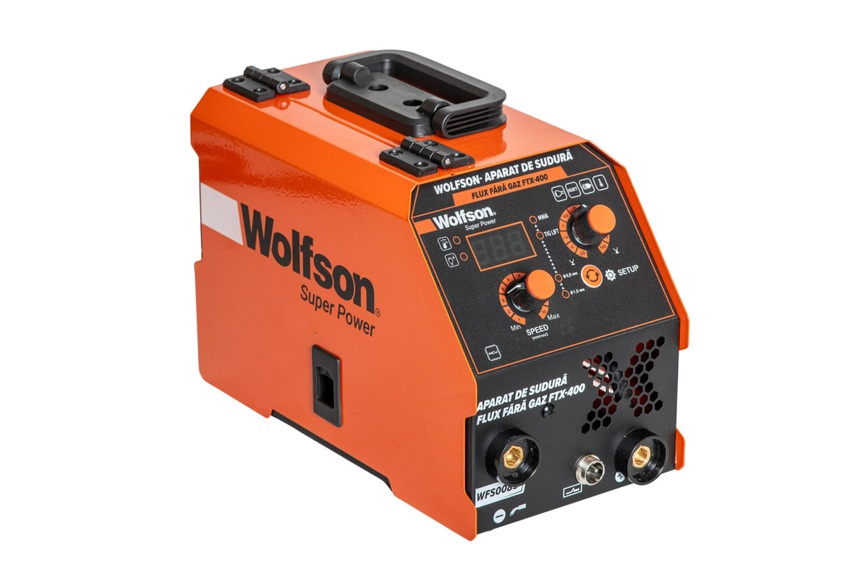 Aparat de sudura Wolfson FTX-400, flux fara gaz MIG, MMA, 1, atomico.ro