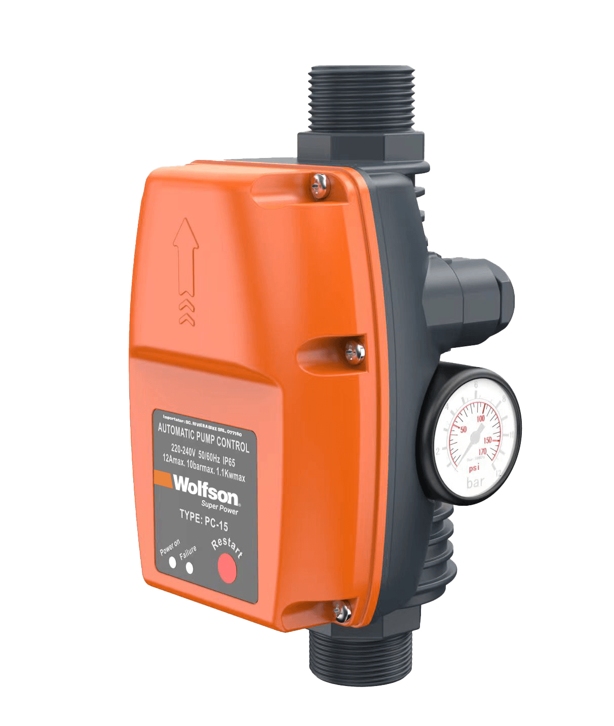 Presostat electronic Wolfson PC-15, 1500W, 1", 10 bar, 1, atomico.ro