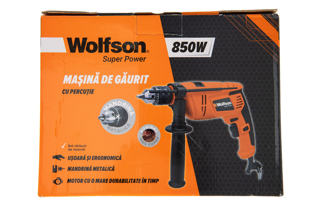 Masina de gaurit cu percutie Wolfson - 850W, 6, atomico.ro