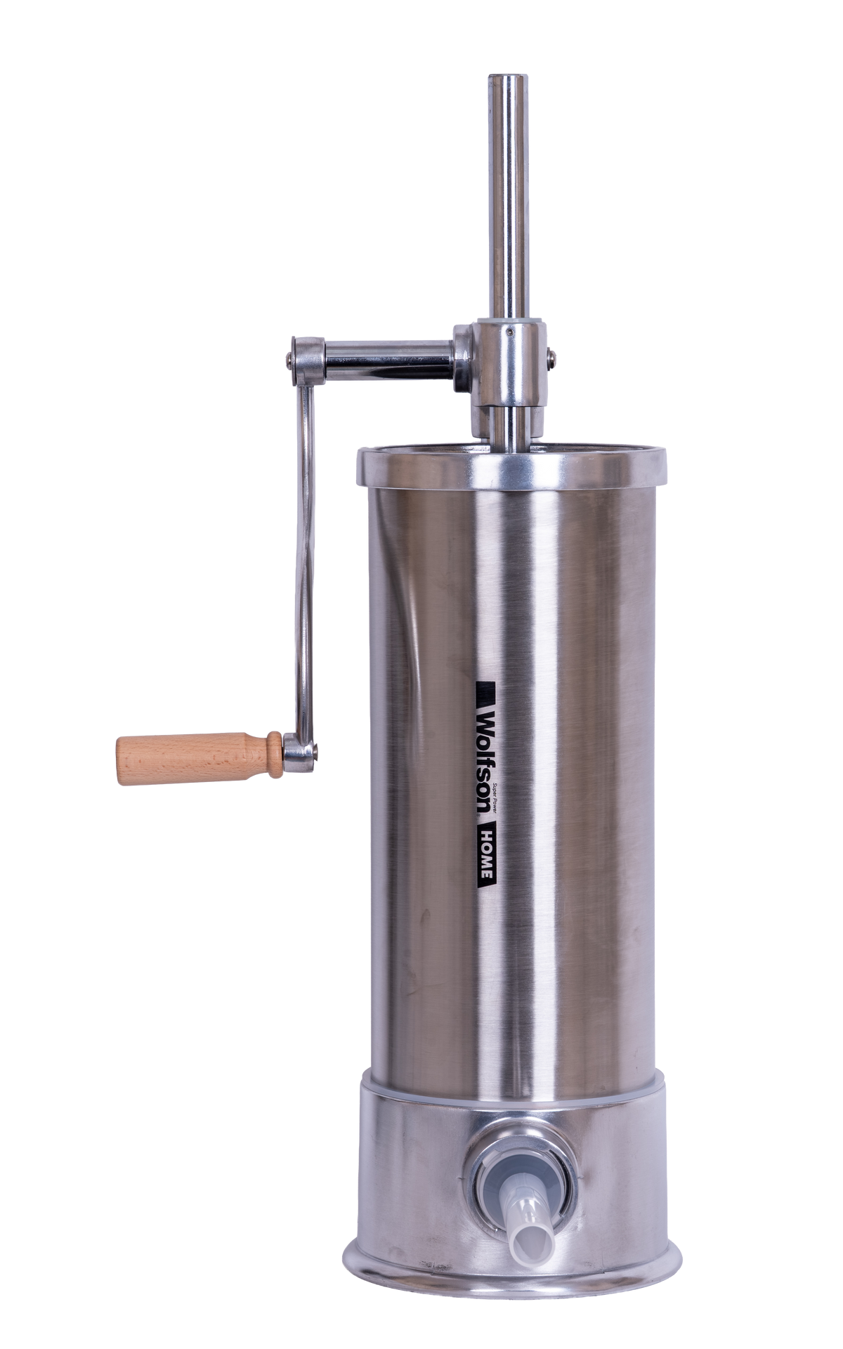 Masina manuala de umplut carnati Wolfson Home K2070SV 6 kg, corp inox si aluminiu, 6 palnii, actionare cu cremaliera, montaj vertical, 5, atomico.ro