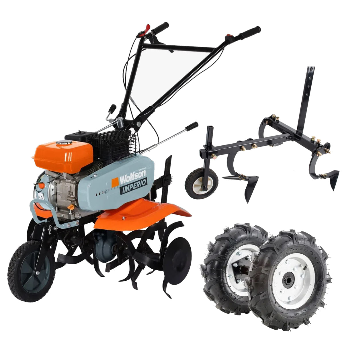 Motosapa pe benzina Wolfson Imperio, 7CP, 212cc, latime de lucru 80cm, cu roti de transport + prasitoare, 1, atomico.ro