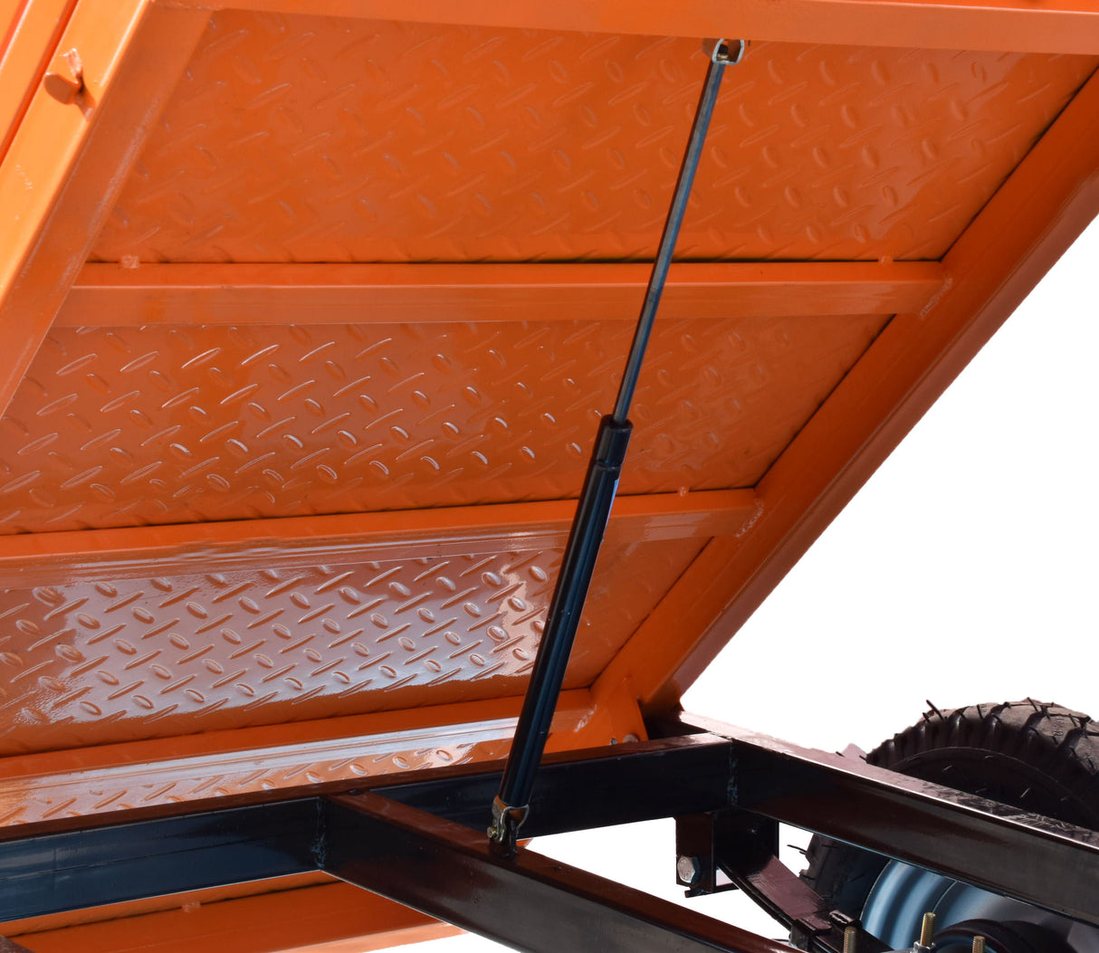 Remorca motocultor Wolfson, capacitate 500Kg, cuva basculabila 125x80x30 cm, 3, atomico.ro