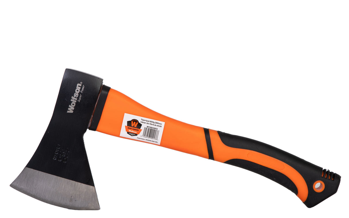 Toporisca Wolfson 800g, 380mm cu maner din fibra de sticla, 3, atomico.ro