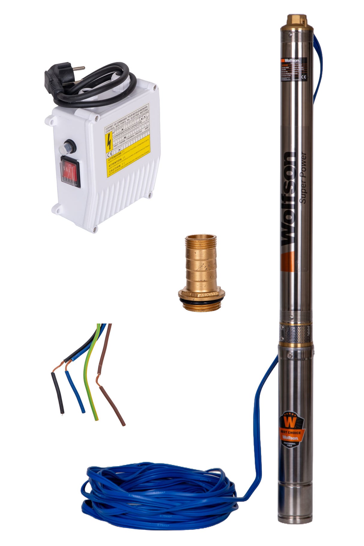 Pompa submersibila apa curata Wolfson 1100W D-3 - 20 turbine, debit max 2700 l/h, adancime max 40m, 2, atomico.ro