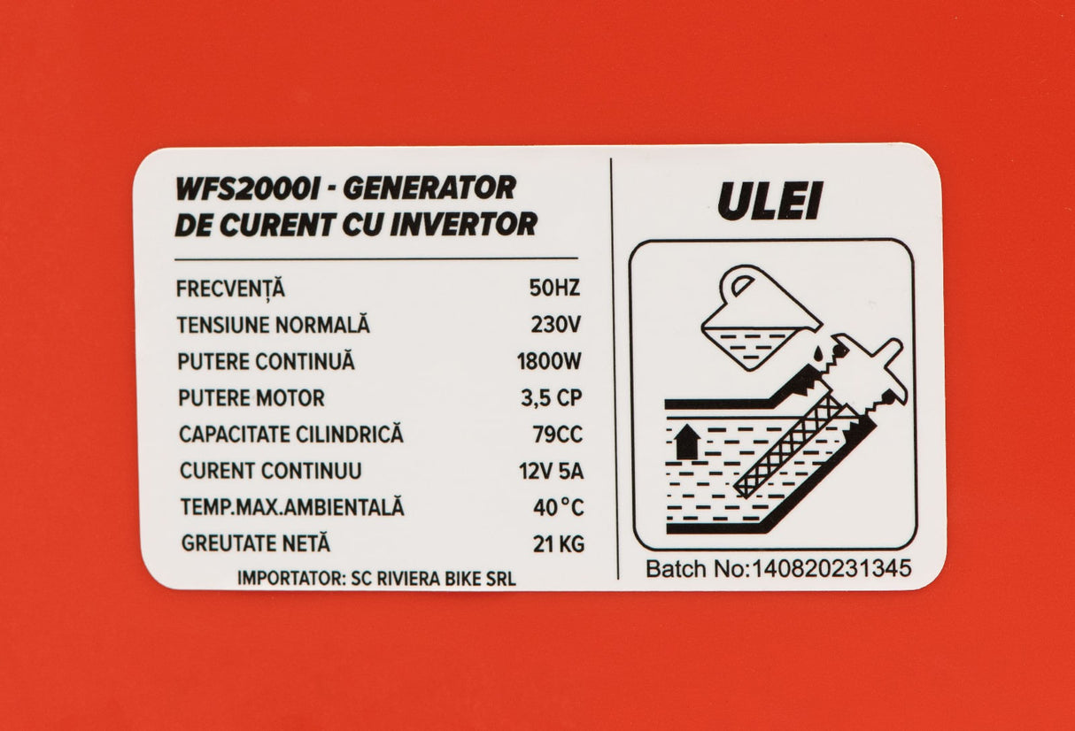 Generator de curent Wolfson, digital invertor 2000W, 3.5 CP, 5, atomico.ro