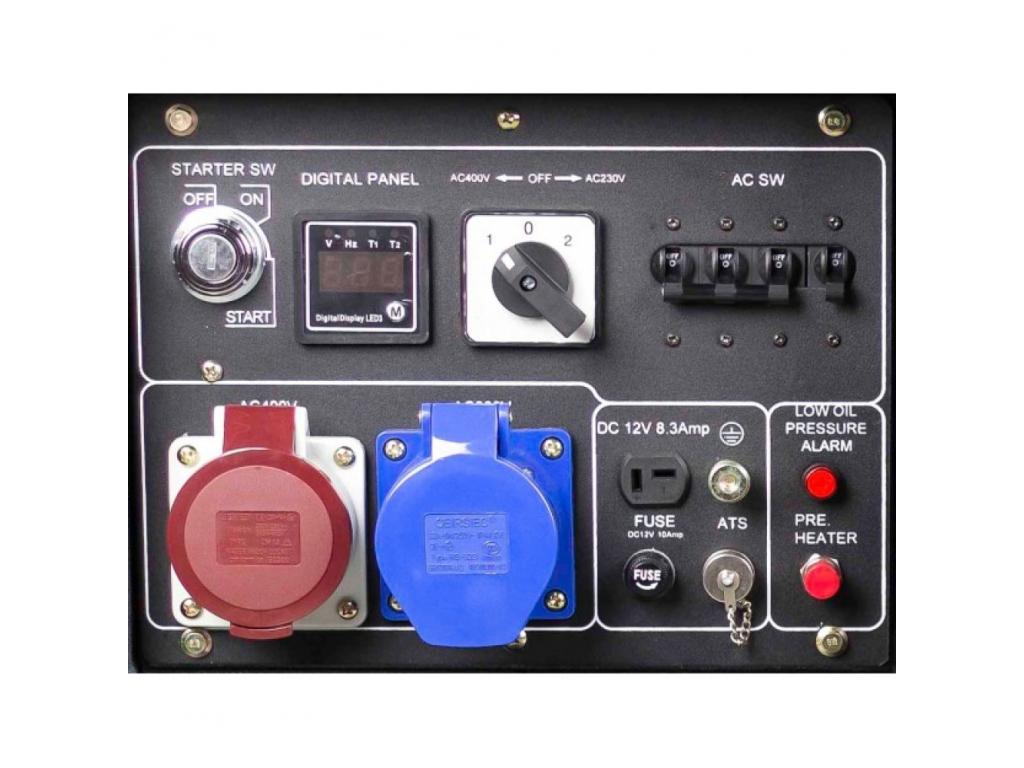 Generator de curent trifazat cu motor diesel HYUNDAI DHY8500LEK-T, 6KW, 2, atomico.ro