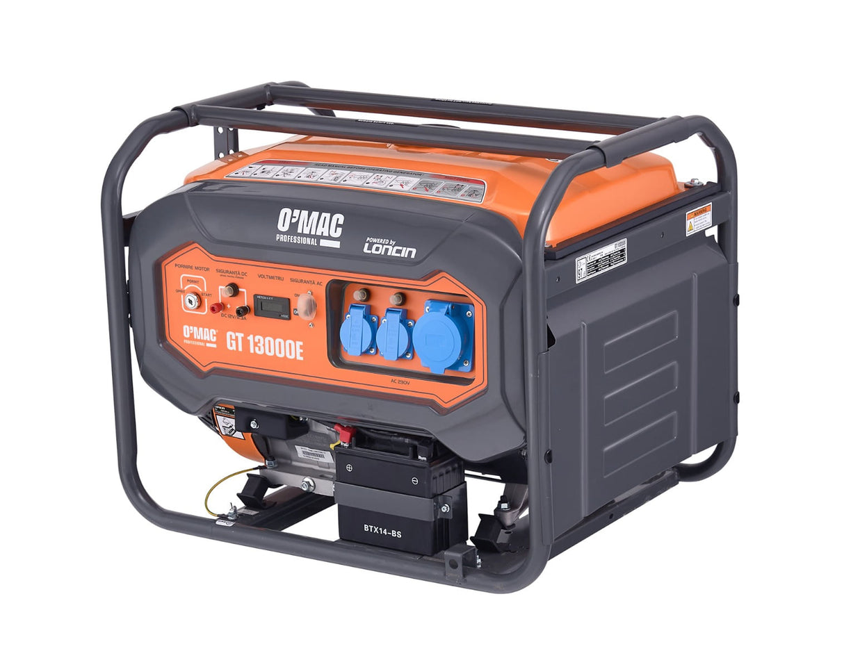 Generator de curent OMAC GT 13000E, 6.5 kW, 13 CP, AVR, motor 4T benzina, 1, atomico.ro