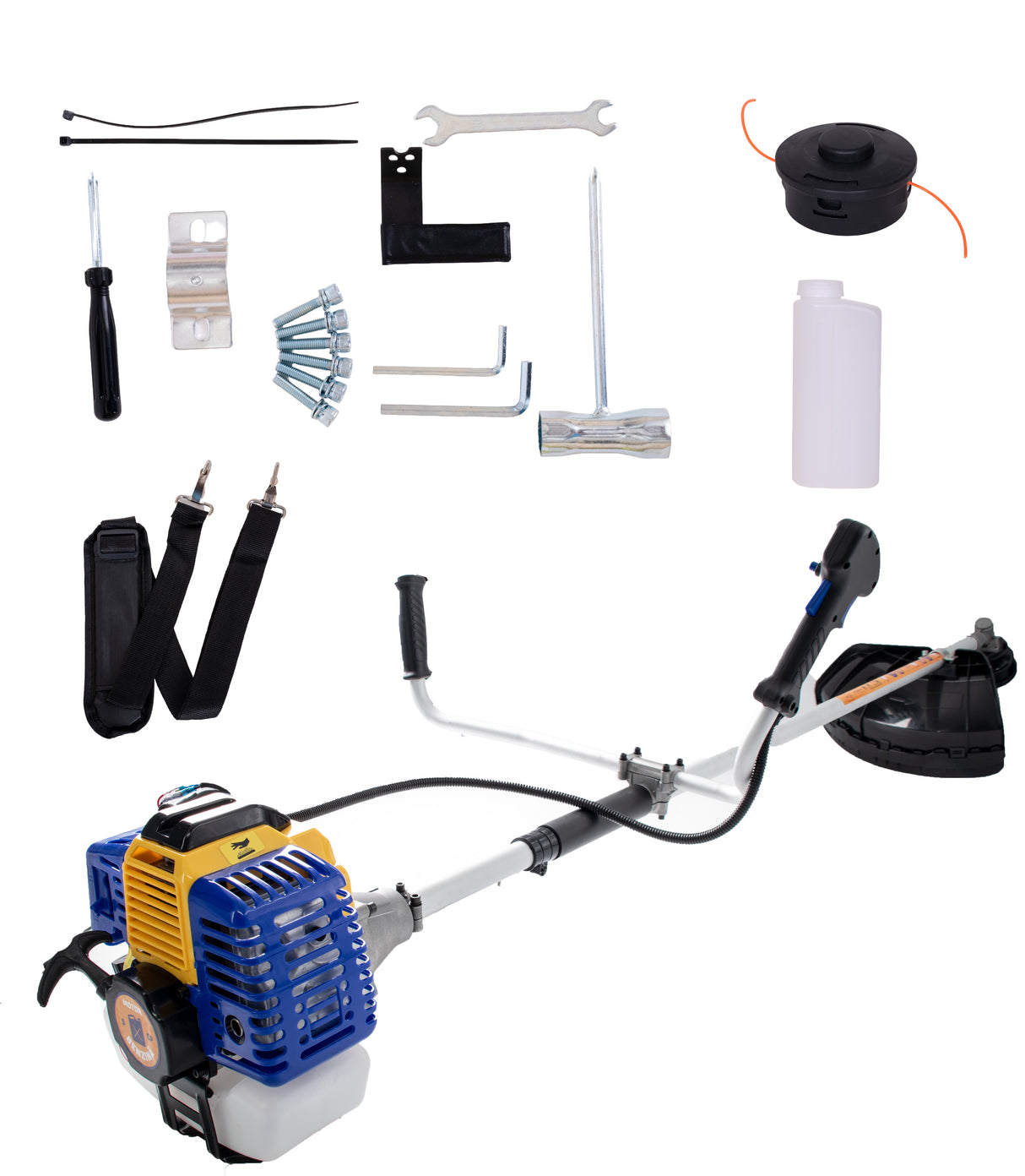 Motocoasa pe benzina KAMRAD K5200, 5 CP, 52cc, 3 accesorii, ham comfort plus - RESIGILAT, 1, atomico.ro