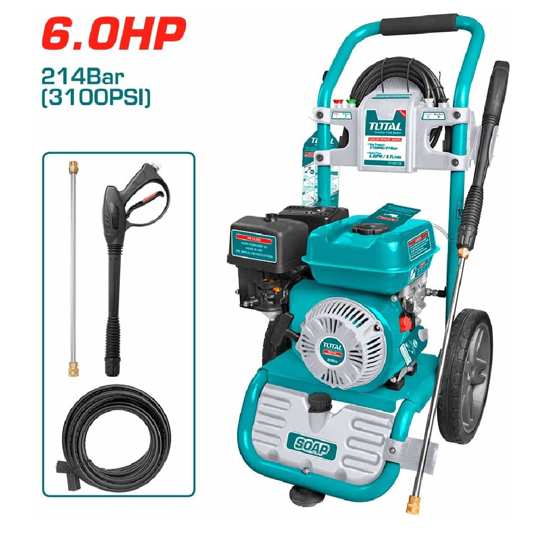 Aparat de spalat cu presiune Total pe benzina 208cc, 6 CP, 214BAR, 2, atomico.ro