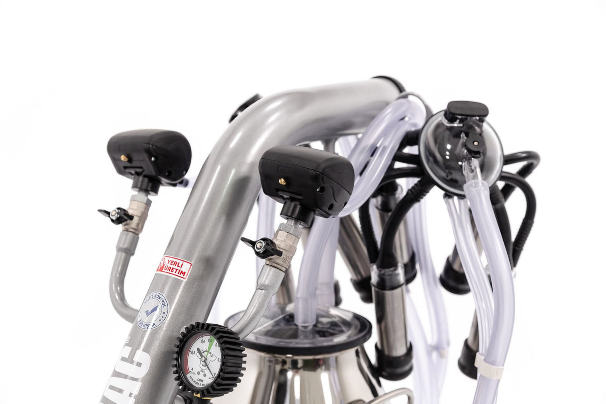 Aparat de muls O'Mac, 600 W, 2 brate, 40-60 pulsatii/min, 40 l capacitate rezervor, pompa vid, supapa reglare presiune, 3, atomico.ro