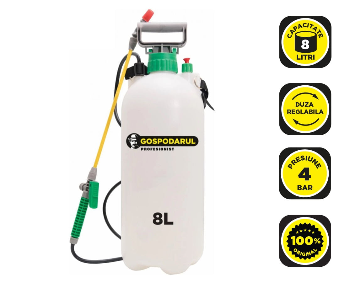 Pompa de stropit Gospodarul Profesionist - 8L. cu duza reglabila, 2, atomico.ro