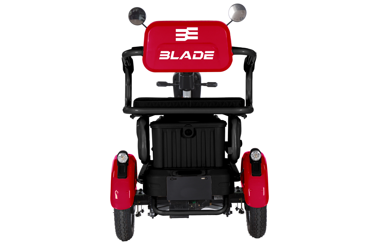 Triciclu electric persoane BLADE VIVA 14, 1200W, 60V 20Ah, 25 km/h, fara permis, autonomie 50 km, rosu-negru, 3, atomico.ro