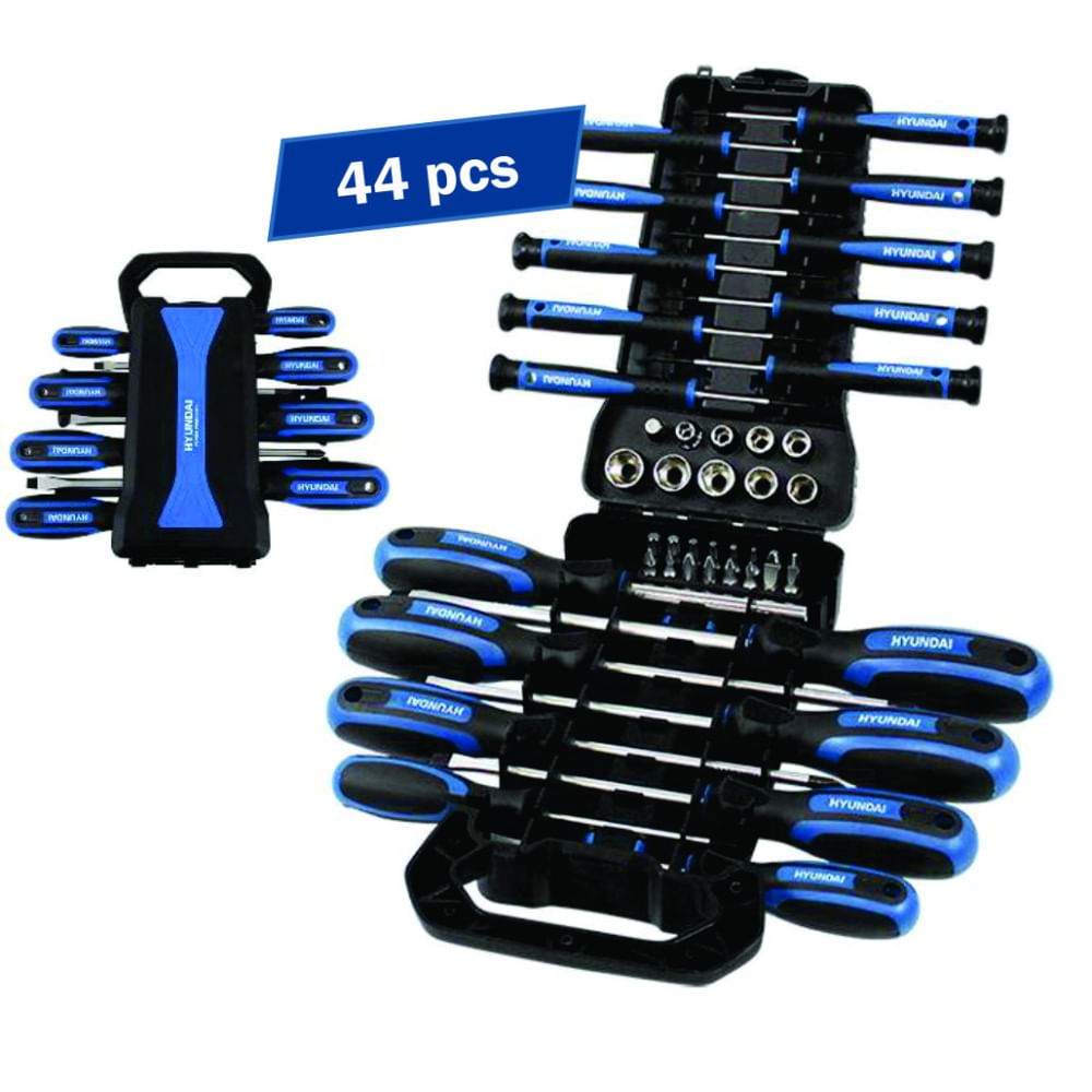 Set 44 surubelnite + biti + chei tubulare Hyundai HY-59404, 1, atomico.ro