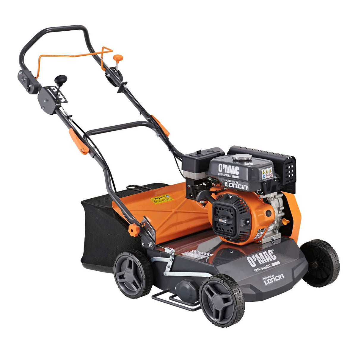 Scarificator gazon O-Mac SG 6000, pe benzina, cu sac colector, 6 CP, 3, atomico.ro
