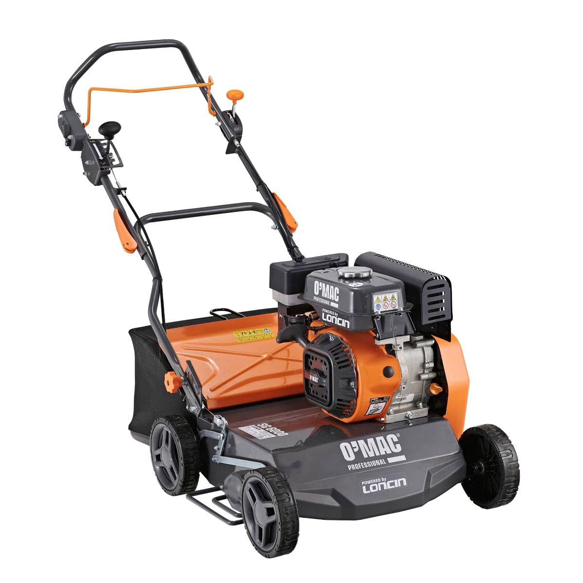 Scarificator gazon O-Mac SG 6000, pe benzina, cu sac colector, 6 CP, 2, atomico.ro