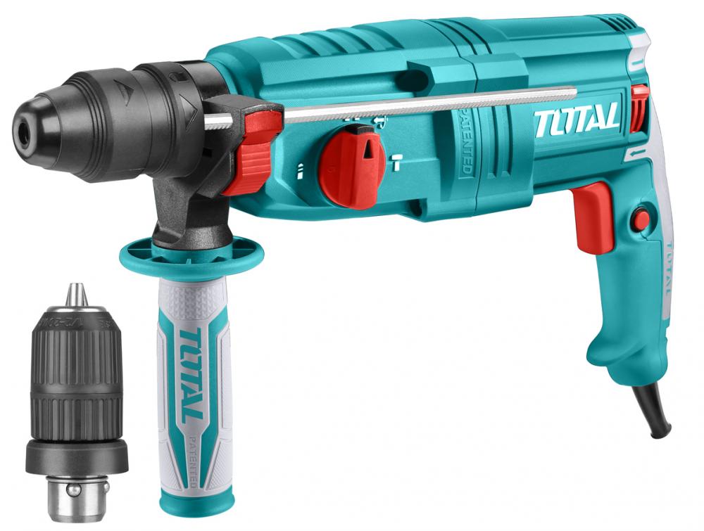 TOTAL - Ciocan rotopercutor - 800W, 2.5J, SDS+ + mandrina 13mm, 1, atomico.ro