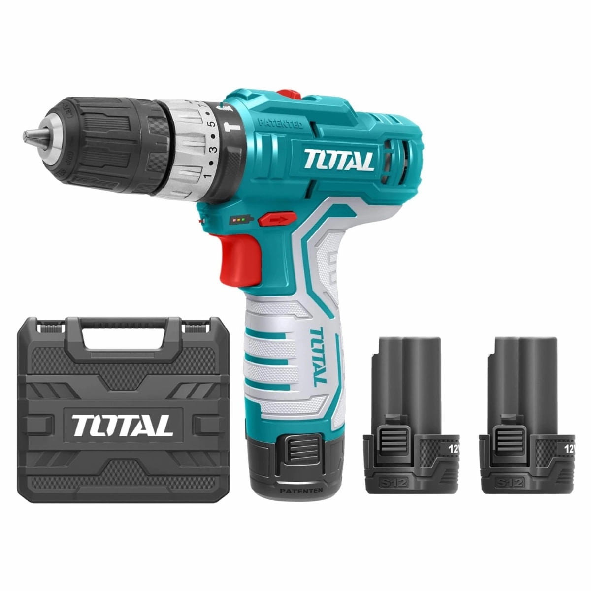 Masina de gaurit cu percutie TOTAL - 2 acumulatori, 1.5Ah Li-Ion - Resigiliat, 5, atomico.ro