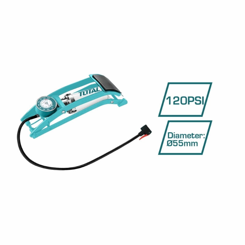 Pompa auto de picior TOTAL cu manometru, 1, atomico.ro