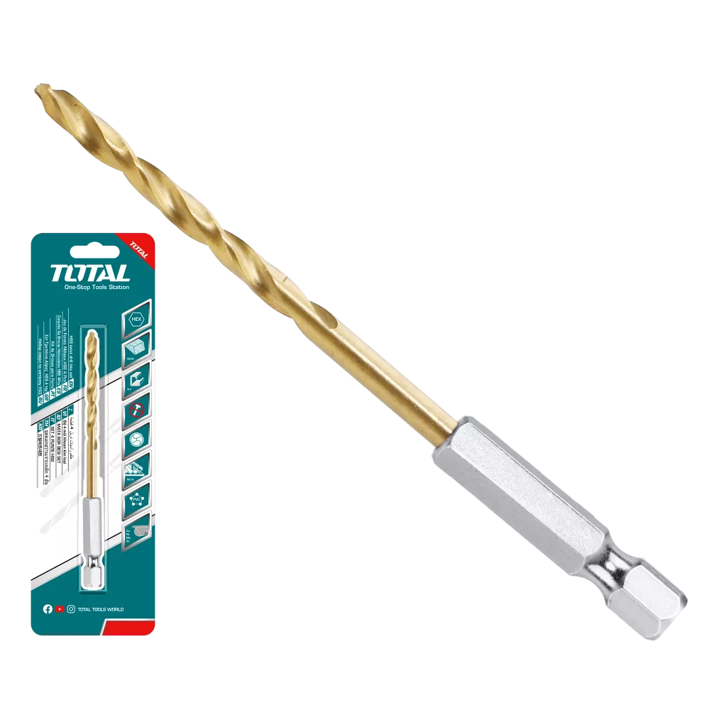 Burghiu cu cap BIT Total, prindere hexagonala HSS 4mm, 1, atomico.ro