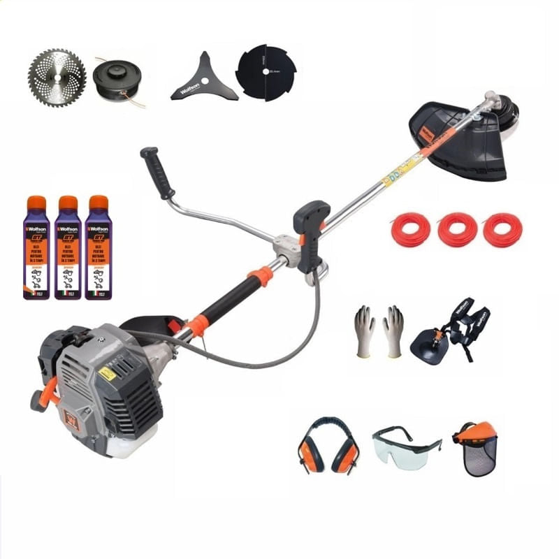 Motocoasa profesionala WOLFSON TRX-800, 52CC, 15 accesorii, ham profesional, 3 ulei rosu 2T Premium Made in Italy, 3, atomico.ro
