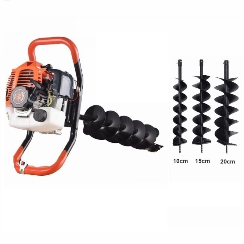 Motoburghiu foreza de pamant WOLFSON STB-520, 1470 W, 3 burghie incluse 100, 150 si 200mm - RESIGILAT, 4, atomico.ro