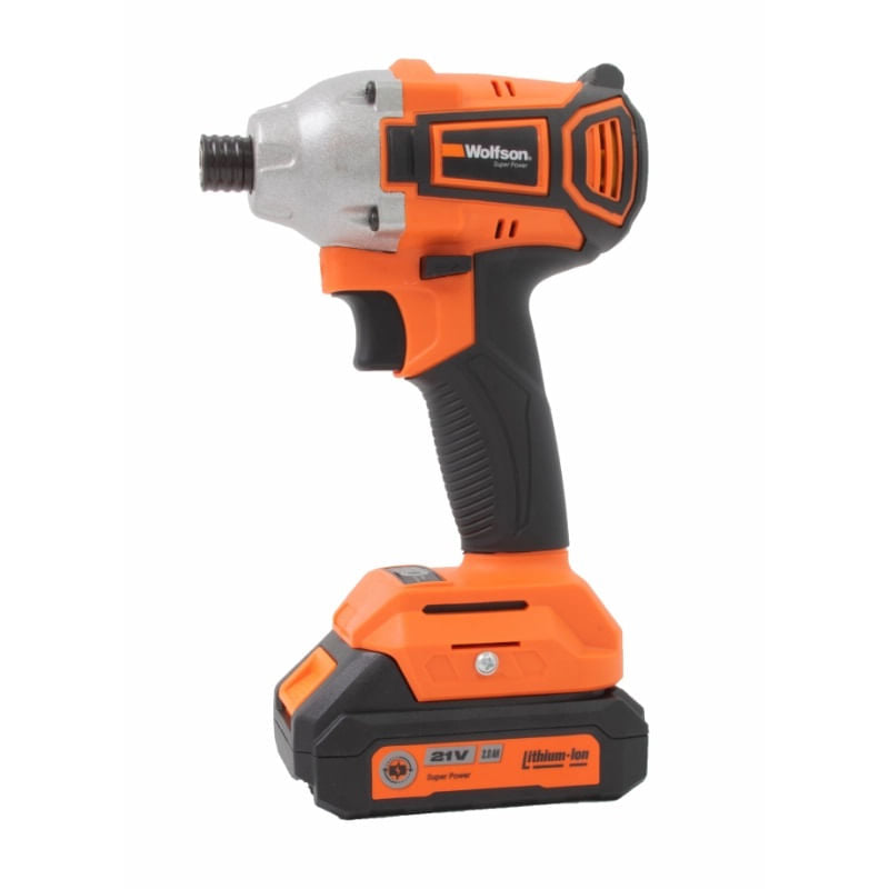 Masina de insurubat cu impact cu acumulator Wolfson - 21V-2.0Ah, 2 acumulatori, Hex 1/4, 1, atomico.ro