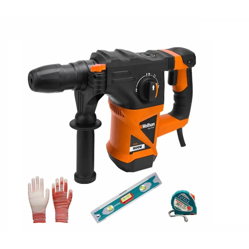 Ciocan rotopercutor Wolfson - 1600W, 5.5J+manusi+nivela+ruleta, 1, atomico.ro
