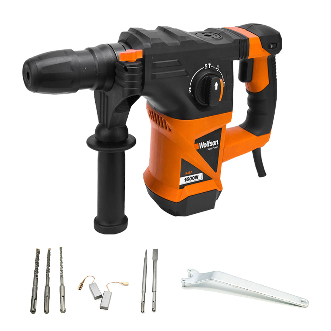 Ciocan rotopercutor Wolfson - 1600W, 5.5J, 4000bpm, 1, atomico.ro