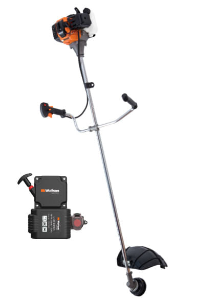 Motocoasa profesionala WOLFSON cu pornire electrica, 8 CP, 52cc, 10 accesorii, ham profesional, 6, atomico.ro