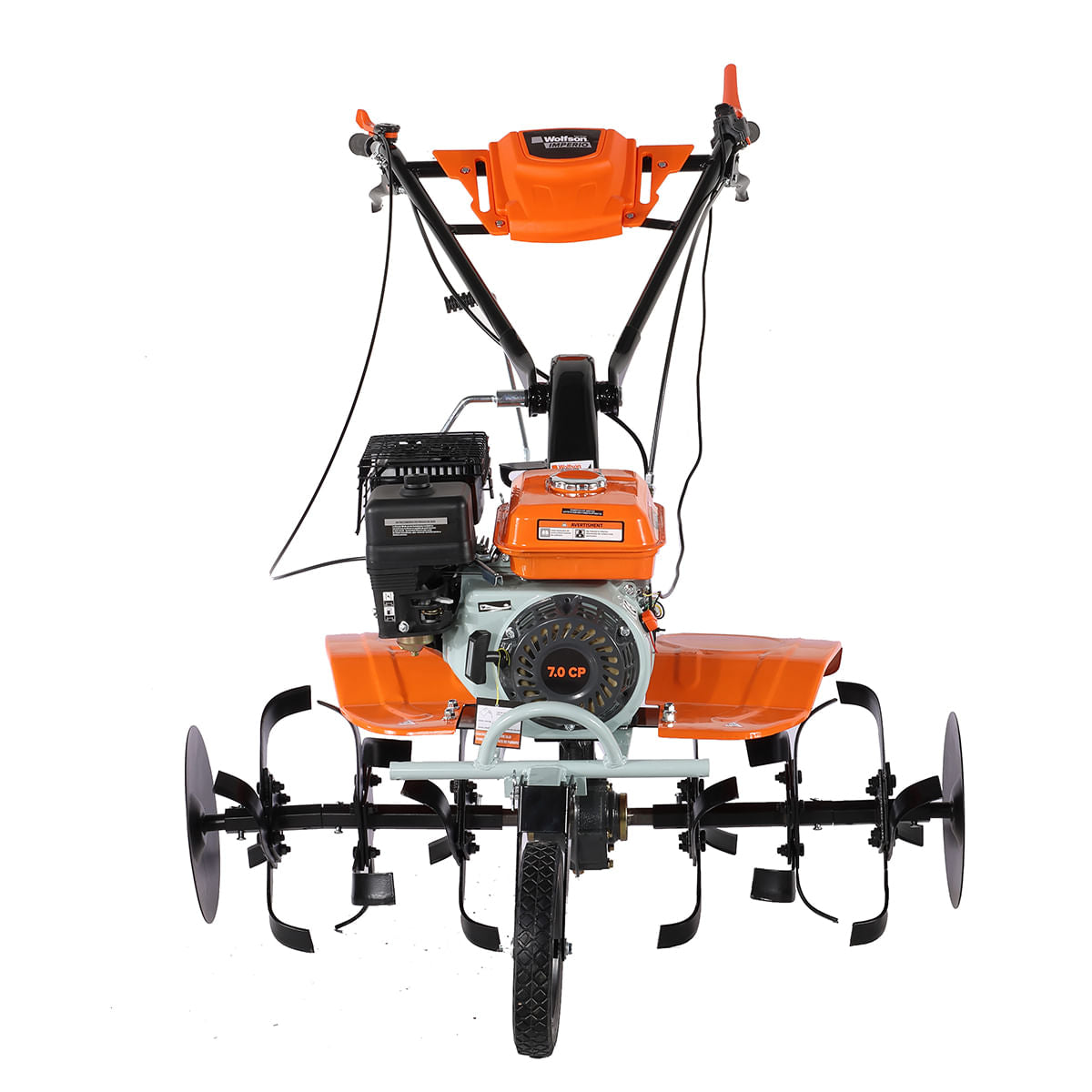 Motocultor pe benzina Wolfson Imperio, 8CP, 212cc, cu plug, rarita, roti de transport 4,00X8, 4, atomico.ro