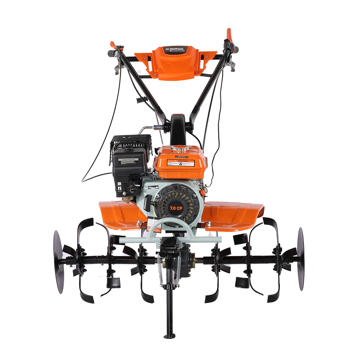 Motocultor pe benzina Wolfson Imperio, 8CP, 212cc, cu plug, rarita, roti de transport 4,00X8, 5, atomico.ro