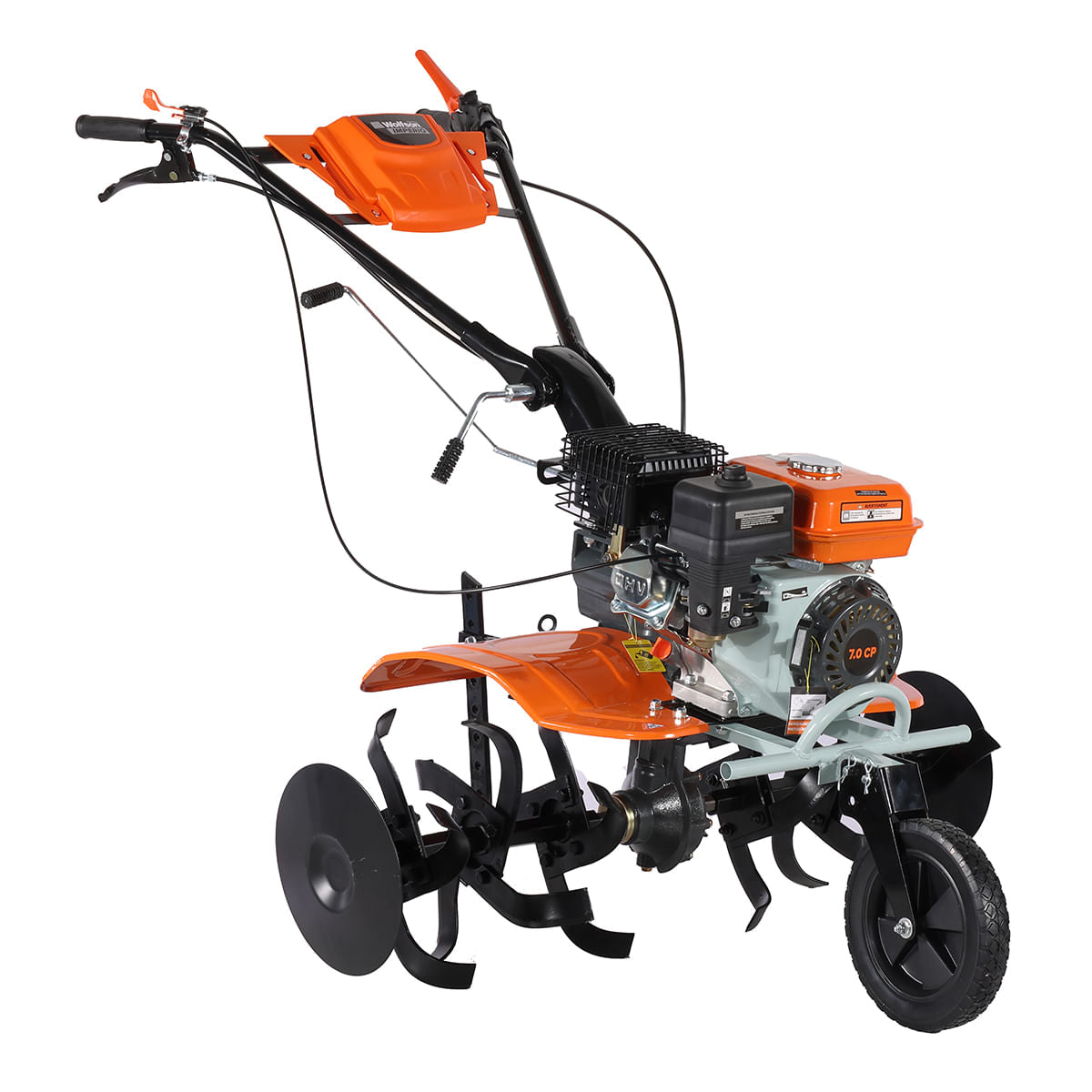 Motocultor pe benzina Wolfson Imperio, 8CP, 212cc, cu plug, rarita, roti de transport 4,00X8, 6, atomico.ro