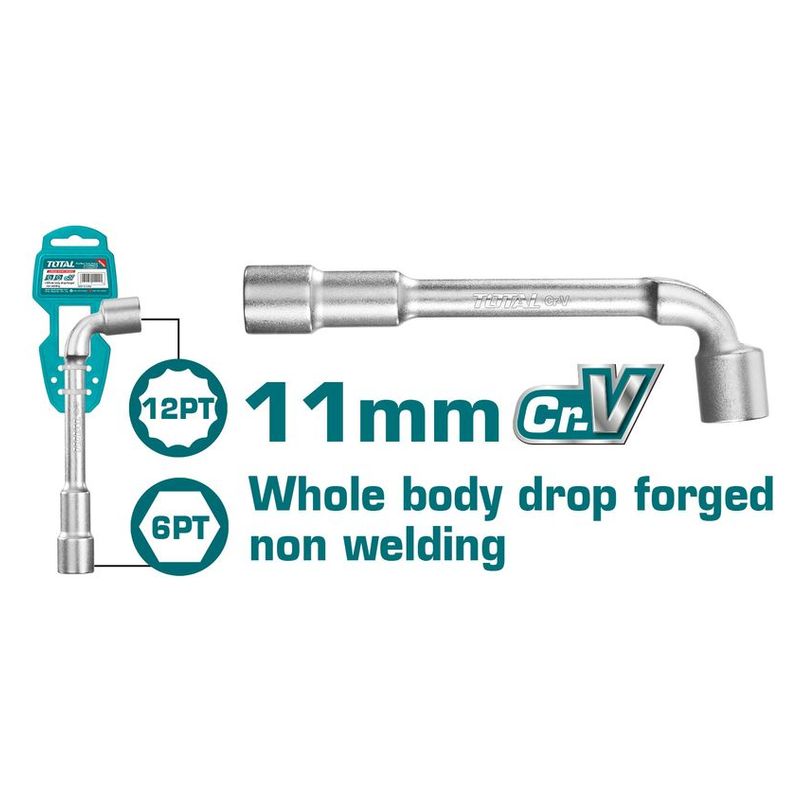 Cheie tubulara TOTAL tip L - 11mm INDUSTRIAL, 1, atomico.ro