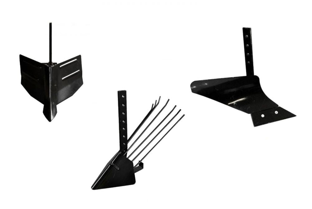 Pachet de accesorii motocultor, plug de arat, plug de bilonat, plug de scos cartofi, roti metalice 4.00-8, 2, atomico.ro