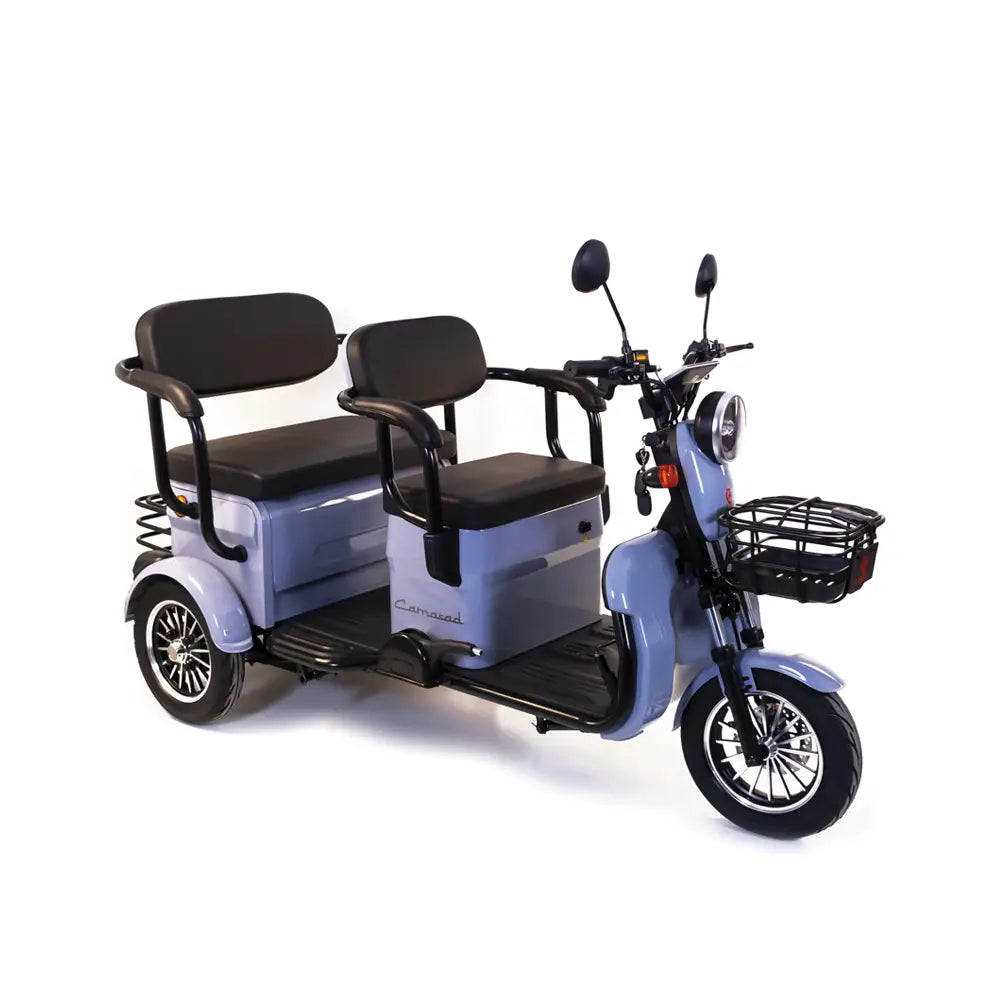 Triciclu Electric Rotakt Camarad Autonomie 58Km, Viteza maxima 25 km/h, Putere 1000W, Acumulatori 60V/20Ah, Timp de incarcare 6-8h, Fara Permis, 1, atomico.ro