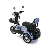Triciclu Electric Rotakt Senior Motor 1000W, viteza maxima 25 km/h, Autonomie 62 km, Baterie plumb-acid 60V 20Ah, Greutate maximă 187 kg, Fara permis - Albastru