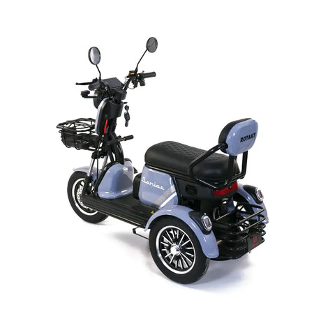 Produse, Triciclu Electric Rotakt Senior Motor 1000W, viteza maxima 25 km/h, Autonomie 62 km, Baterie plumb-acid 60V 20Ah, Greutate maximă 187 kg, Fara permis - Albastru, 5, atomico.ro