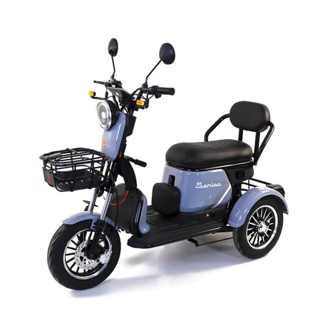 Produse, Triciclu Electric Rotakt Senior Motor 1000W, viteza maxima 25 km/h, Autonomie 62 km, Baterie plumb-acid 60V 20Ah, Greutate maximă 187 kg, Fara permis - Albastru, 7, atomico.ro