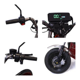 Triciclu Electric Cu Remorca Rotakt Nautilus 1600W, viteza maxima 25 km/h, Autonomie 44 km Baterie plumb-acid 60V 32Ah Greutate maxima 364 kg, Fara permis - Rosu