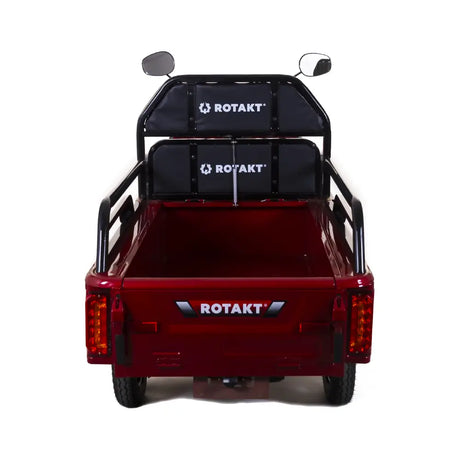 Produse, Triciclu Electric Cu Remorca Rotakt Nautilus 1600W, viteza maxima 25 km/h, Autonomie 44 km Baterie plumb-acid 60V 32Ah Greutate maxima 364 kg, Fara permis - Rosu, 4, atomico.ro