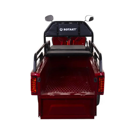 Produse, Triciclu Electric Cu Remorca Rotakt Nautilus 1600W, viteza maxima 25 km/h, Autonomie 44 km Baterie plumb-acid 60V 32Ah Greutate maxima 364 kg, Fara permis - Rosu, 5, atomico.ro