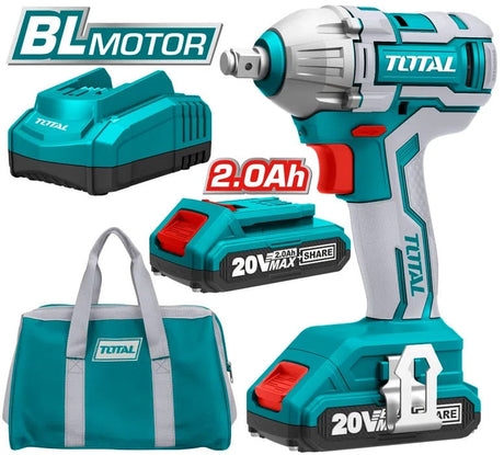 Total, Masina de insurubat cu impact TOTAL 2 acumulatori, 2Ah - 20V - RESIGILAT, 2, atomico.ro