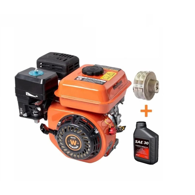 Motor benzina WOLFSON GTX-200, 7 CP, 4 Timpi, OHV 170F, ax cu pana 20mm, include fulie dubla + 1 ulei motor 0.6L 4T, 10, atomico.ro
